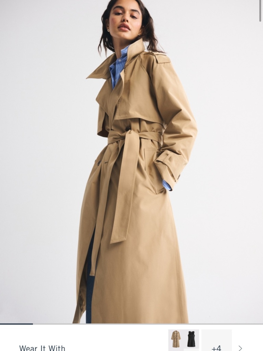 Abercrombie & Fitch Tan Trench Coat